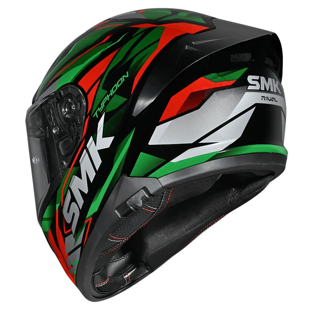 SMK TYPHOON RIVAL - Black Green Red - GL283
