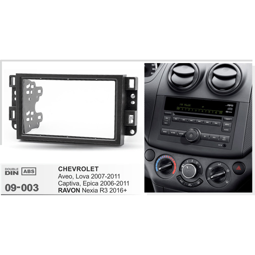 FITTING KIT CHEVROLET / HOLDEN CAPTIVA 7 , EPICA 2006 - 2015 DOUBLE DIN (BLACK)