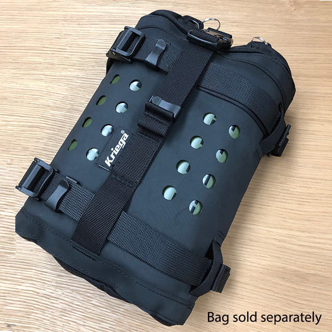 Aluminium Fuel Bottle 1L Matt Green - Kriega Bag sold separately