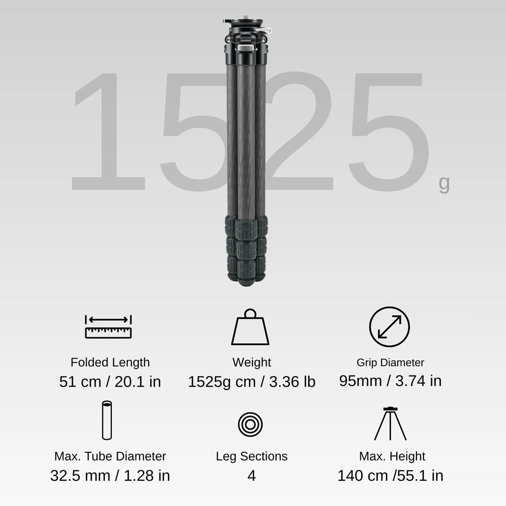 HEIPI K32 HEAVY-DUTY CARBON FIBER TRIPOD
