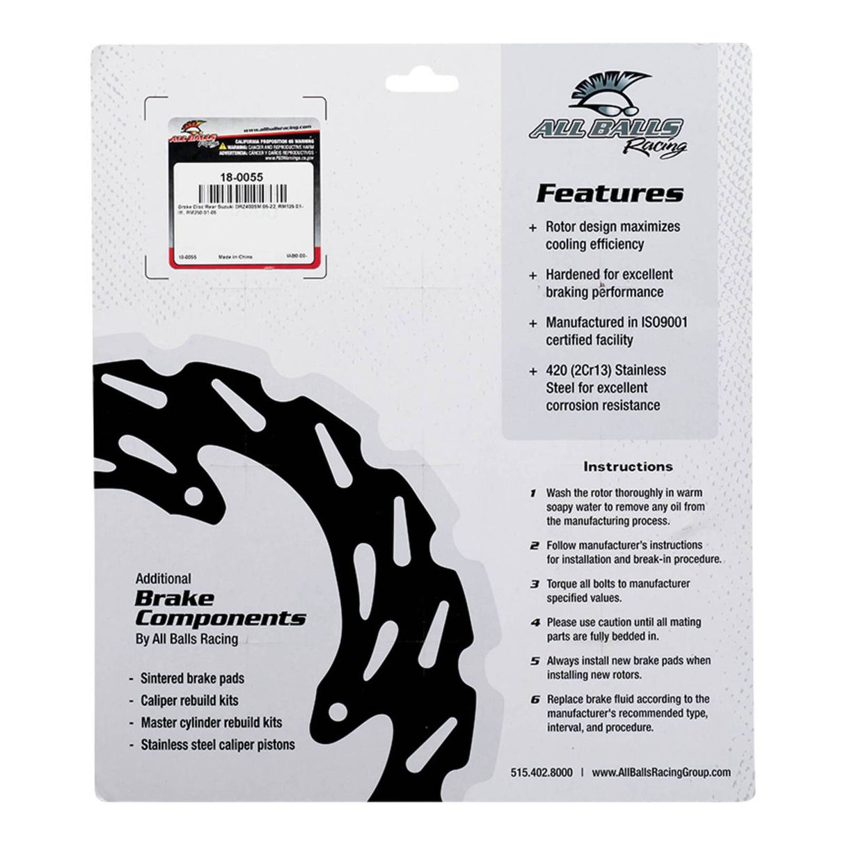Brake Disc Rear 18-0055