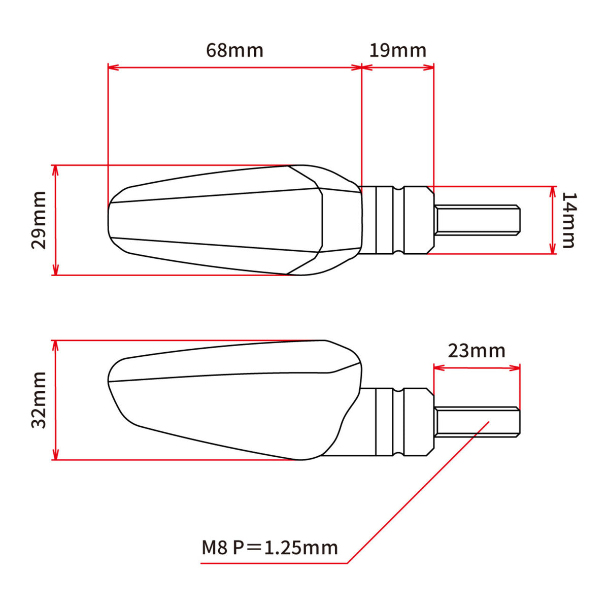 DRC 602 LED Flasher Lights (12V / Smoke / Pair)