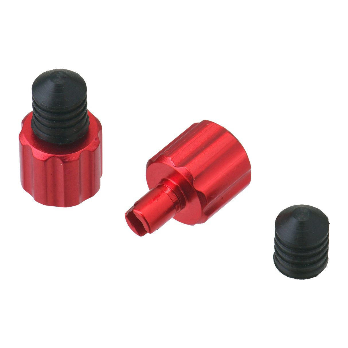DRC AIRVALVE CAP W/VALVE WRENCH 2PCS RED