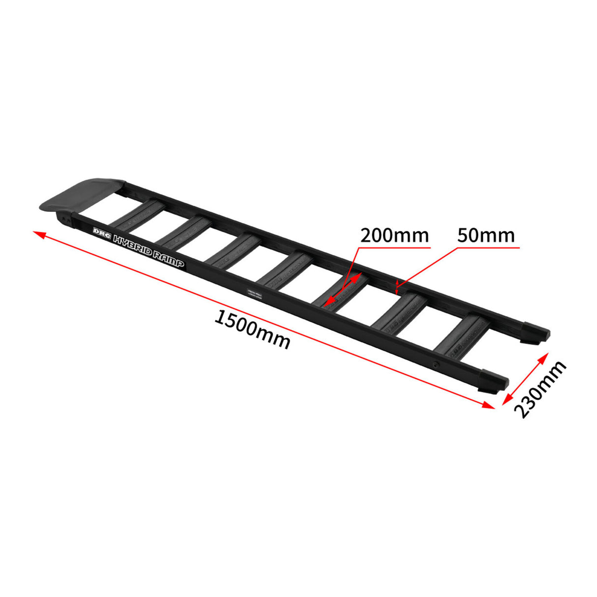 DRC Hybrid Ramp Straight 150cm - Black