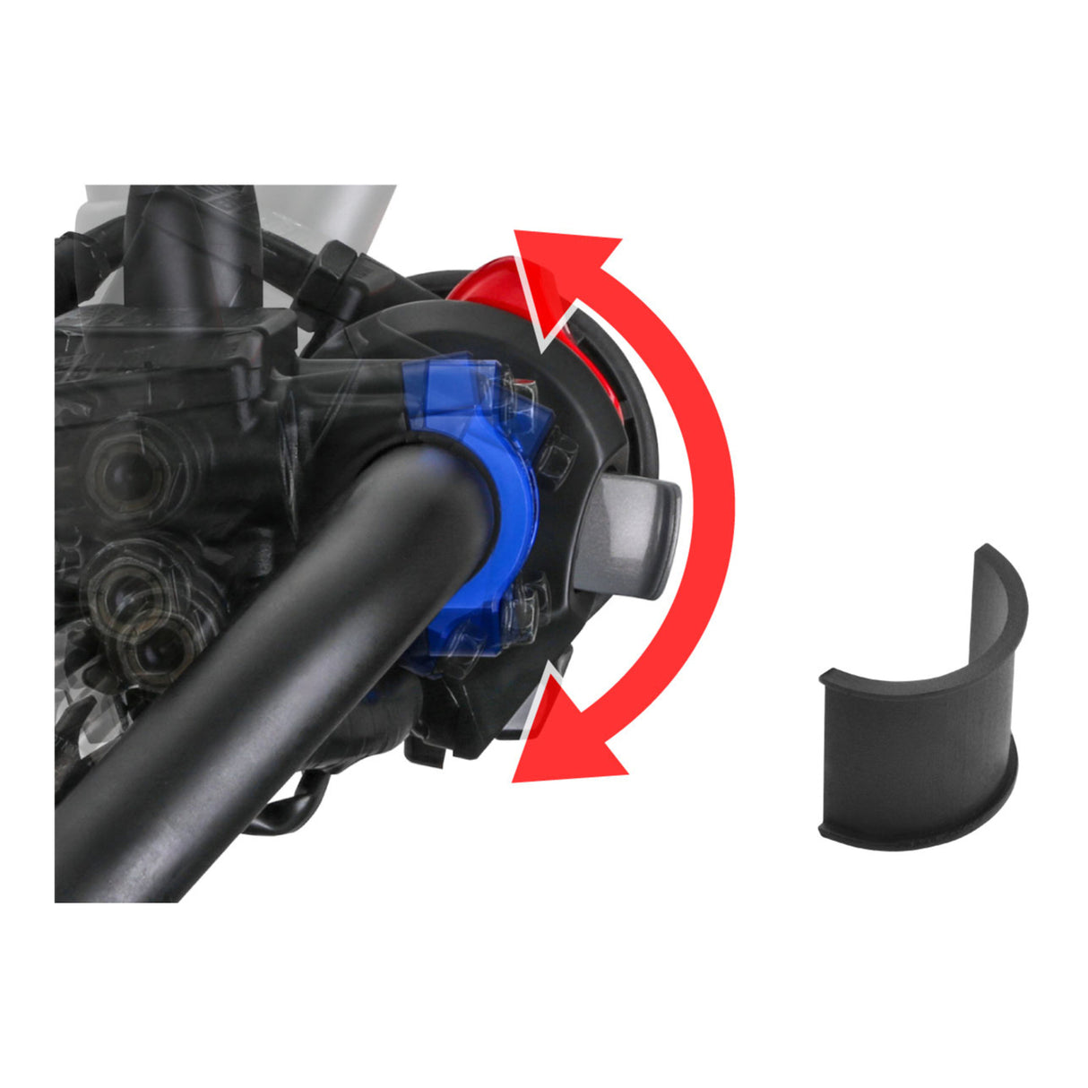 Zeta Rotating Bar Clamp Clutch - Blue