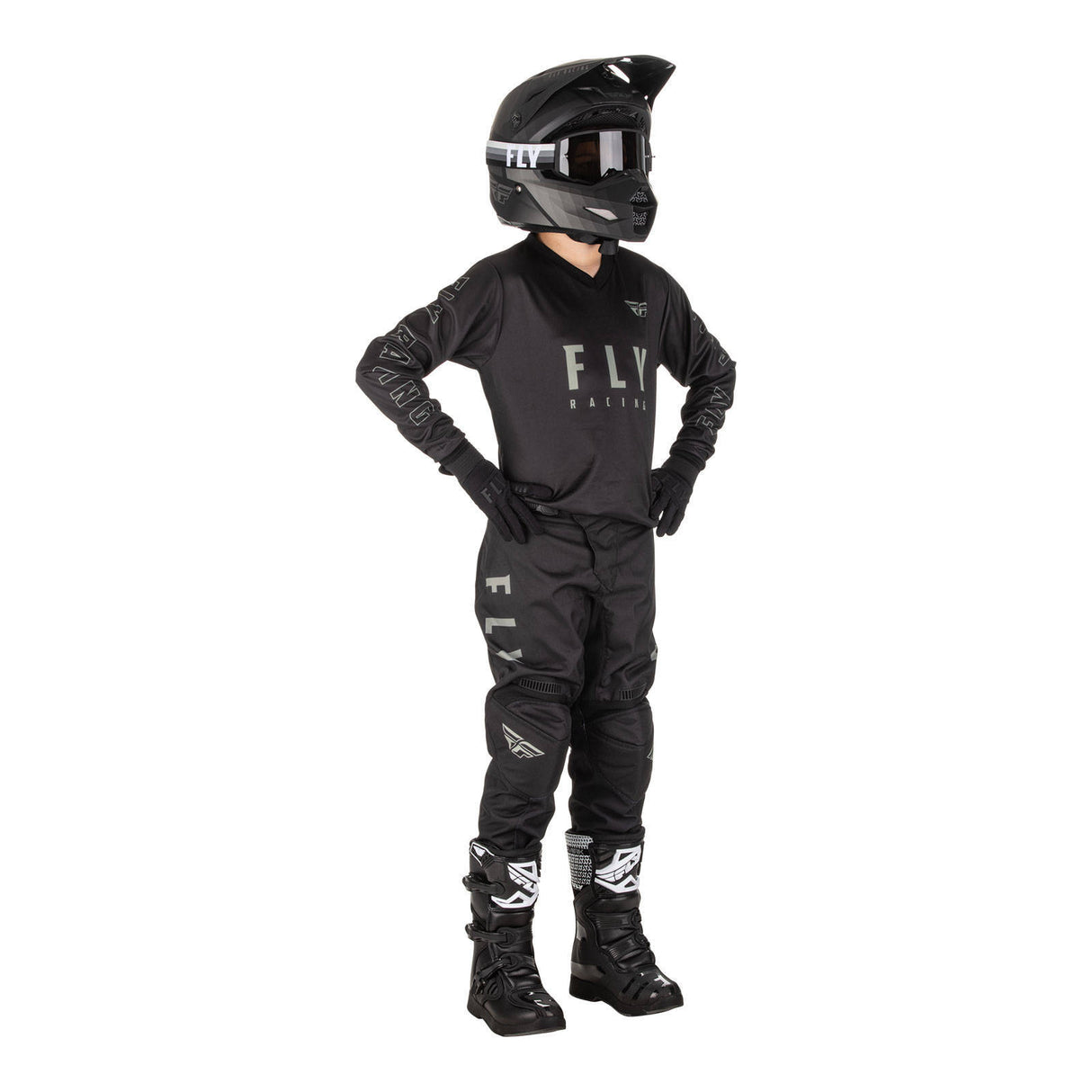 Fly Racing F-16 Youth Pant - Black / Grey