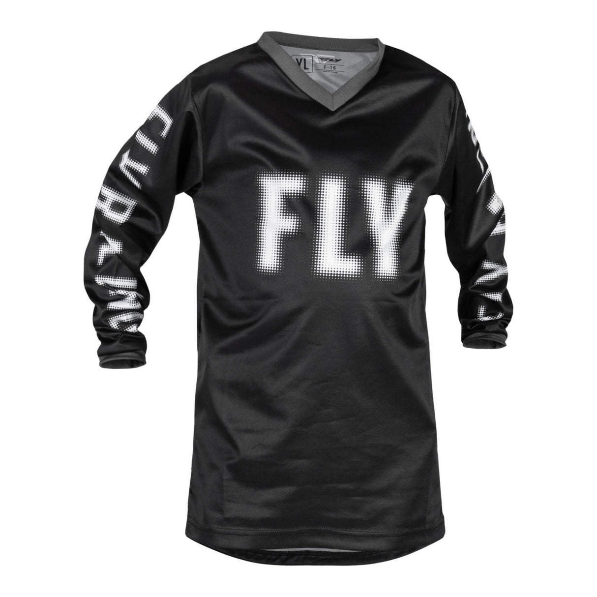 Fly Racing F-16 Youth Jersey - Black / White