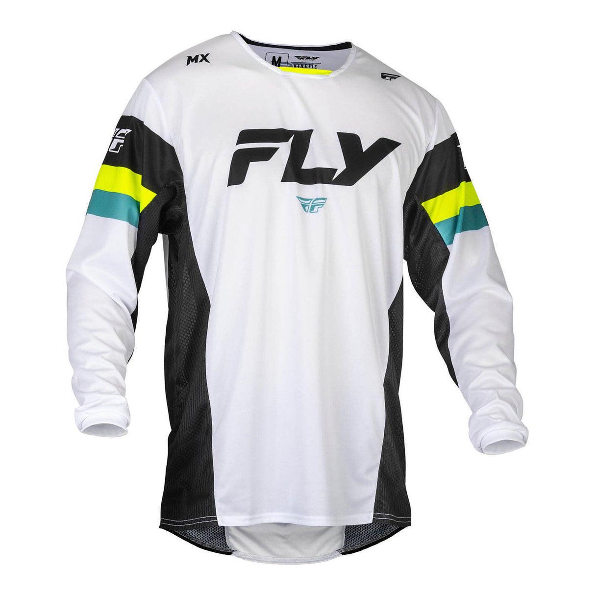 FLY Racing Kinetic Prix Jersey - White / Black / Hi-Vis