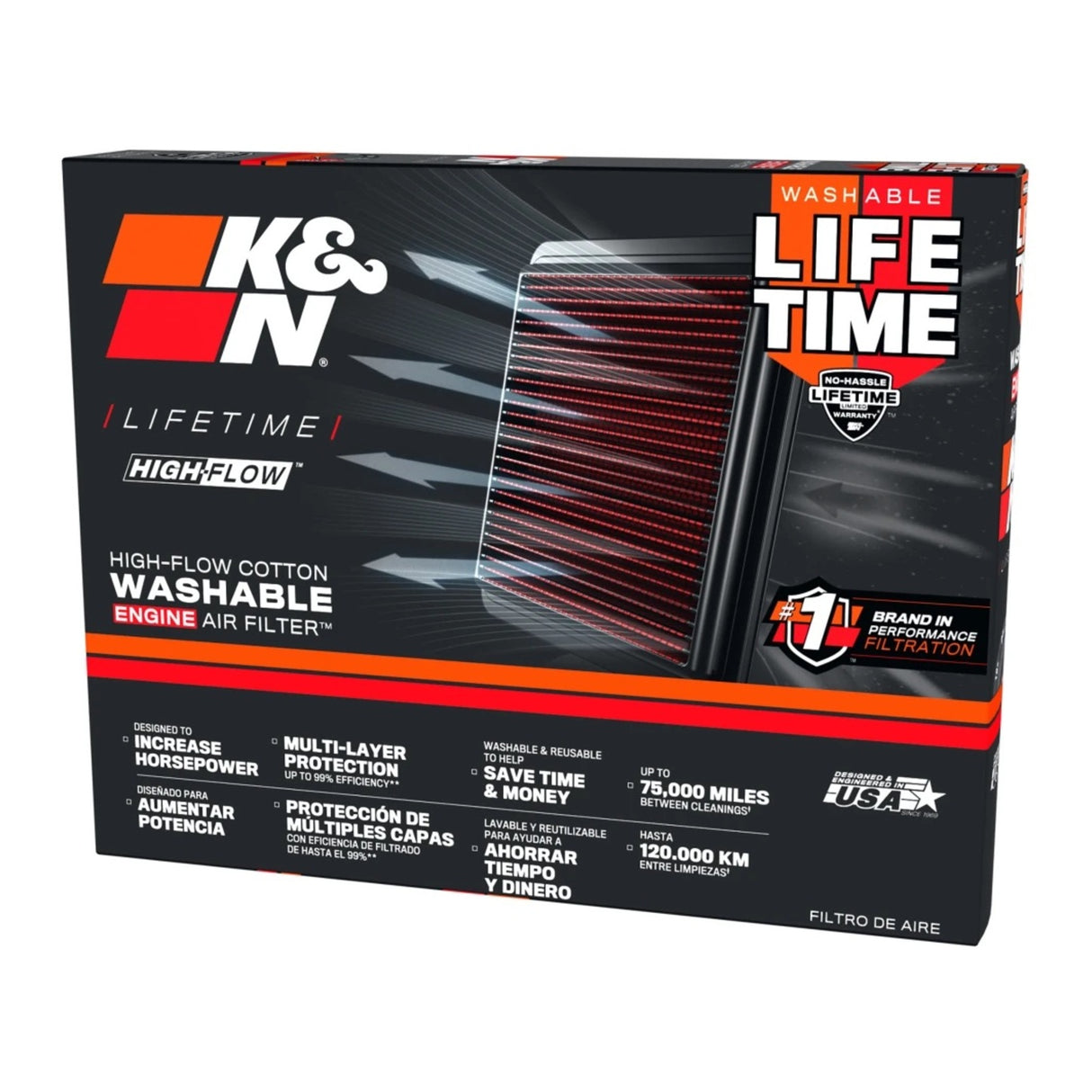 K&N Replacement Air Filter Honda Grom MSX125 '22-'26