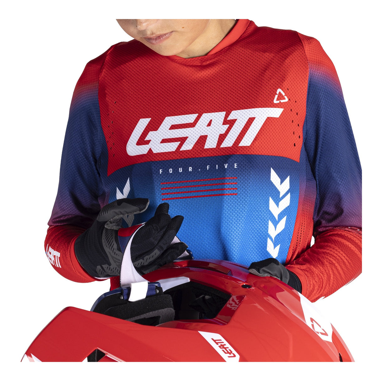 Leatt 2026 4.5 Junior Jersey - Royal Blue / Red