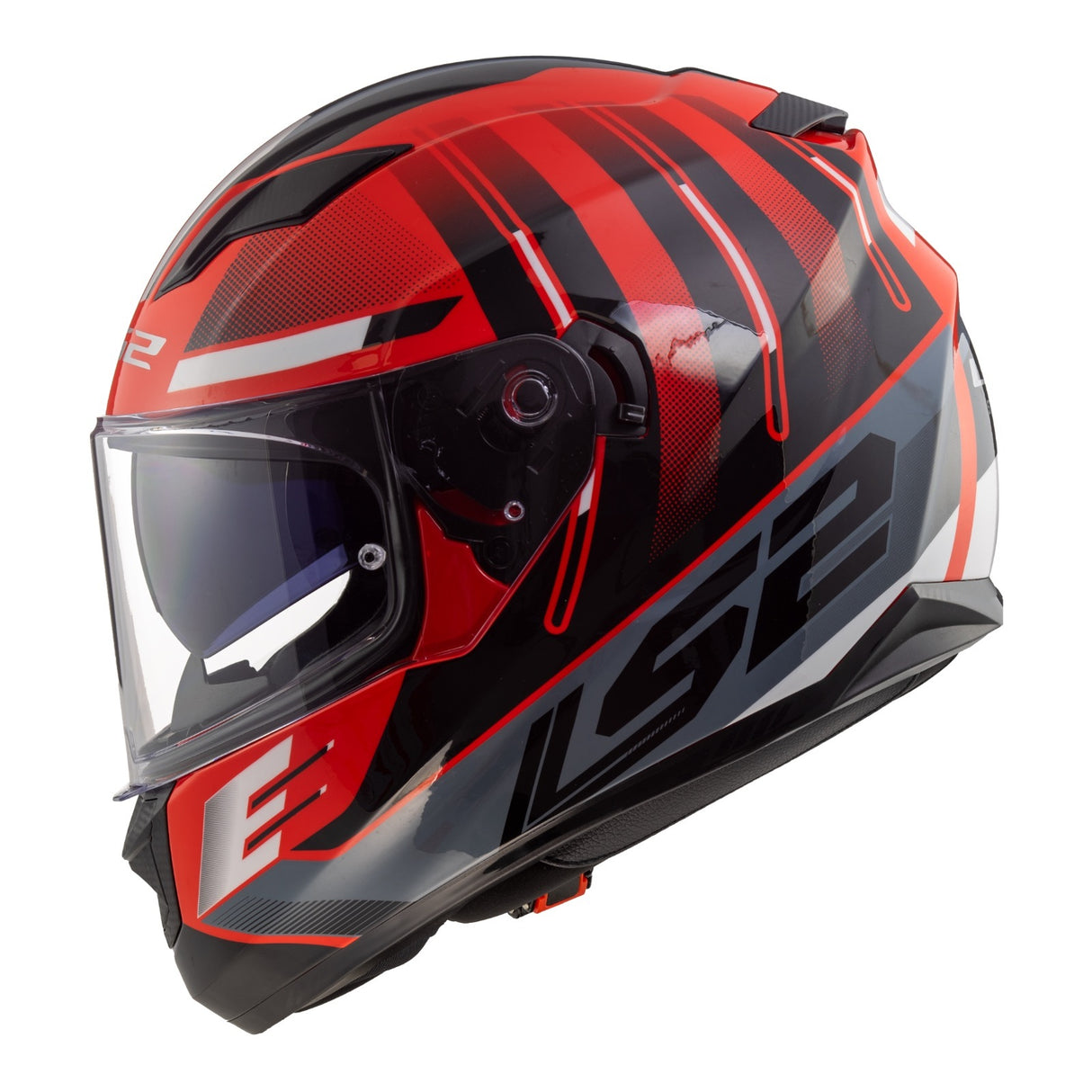 LS2 FF320 Stream Evo Shadow Helmet - Red / White