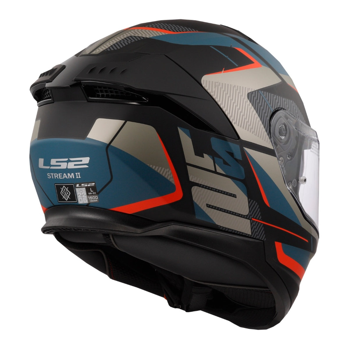 LS2 FF808 Stream II Road - Matte Black / Blue