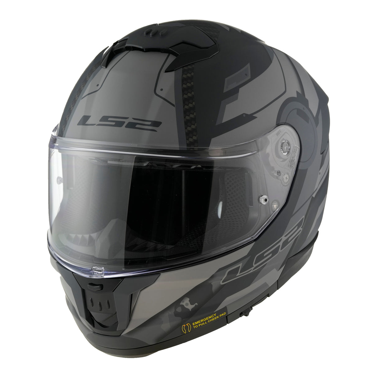 LS2 FF808 Stream II Shadow - Matte Titanium / Grey
