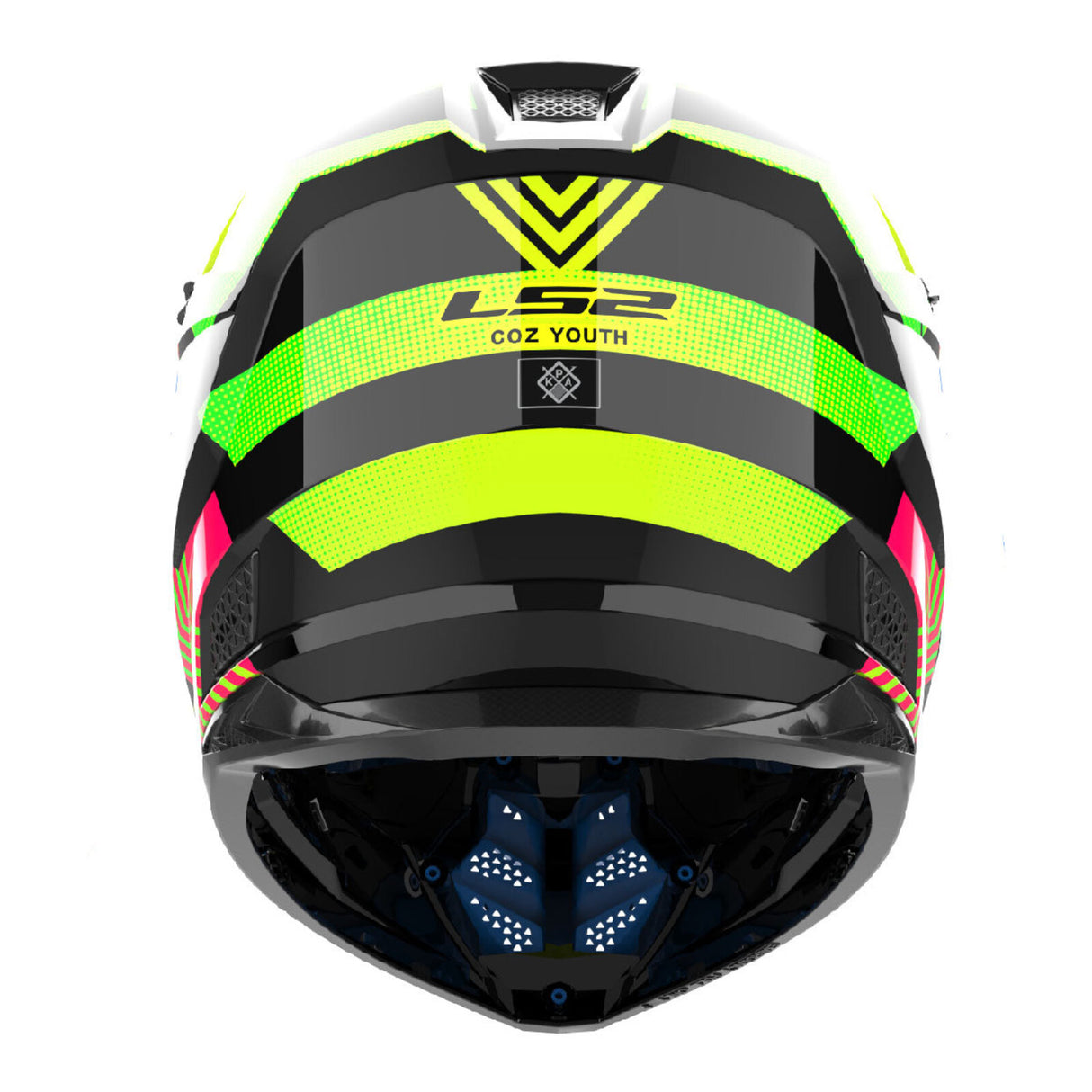LS2 MX706J COZ Junior Helmet - Chromatic Black / Hi-Vis Pink 06