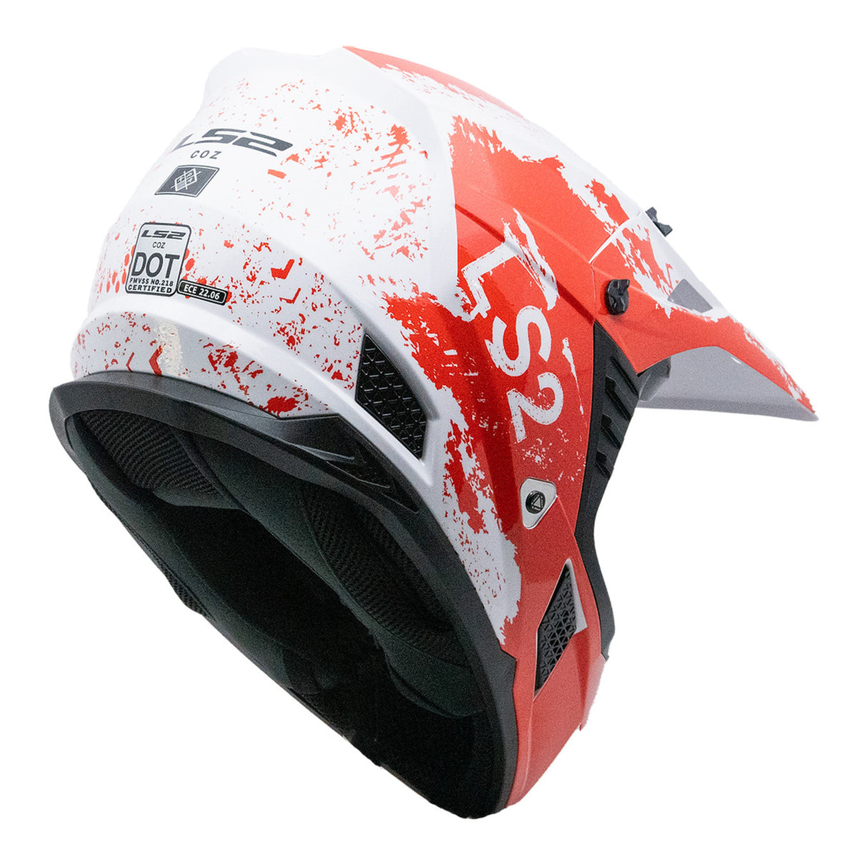 LS2 MX706J COZ Hyde Junior Helmet - Red / White 06