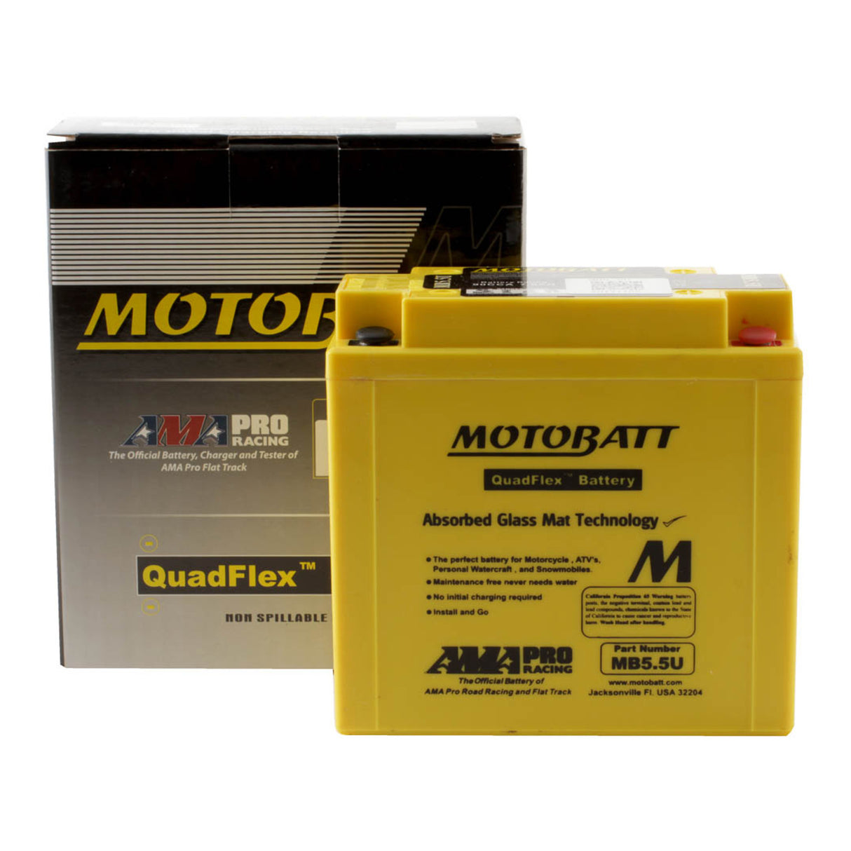 Motobatt Battery Quadflex AGM - MB5.5U