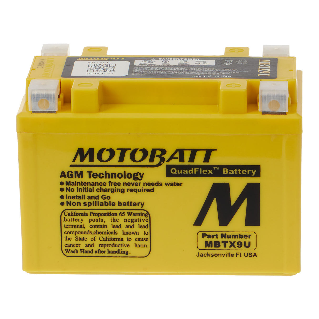 Motobatt Battery Quadflex AGM - MBTX9U