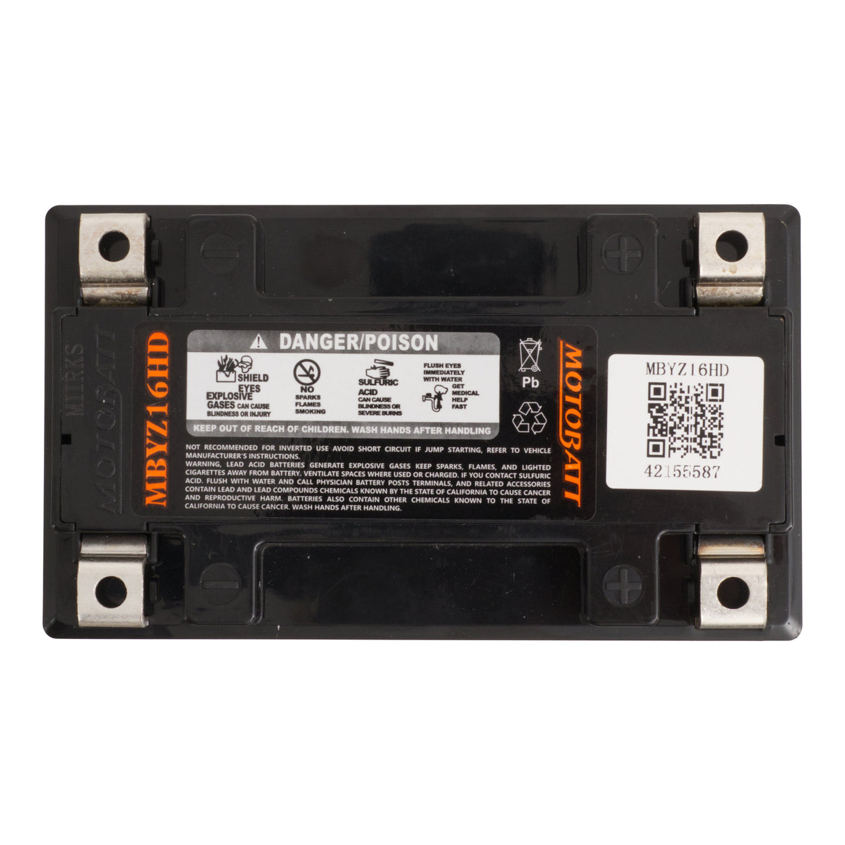 Motobatt Battery Quadflex AGM - MBYZ16HD