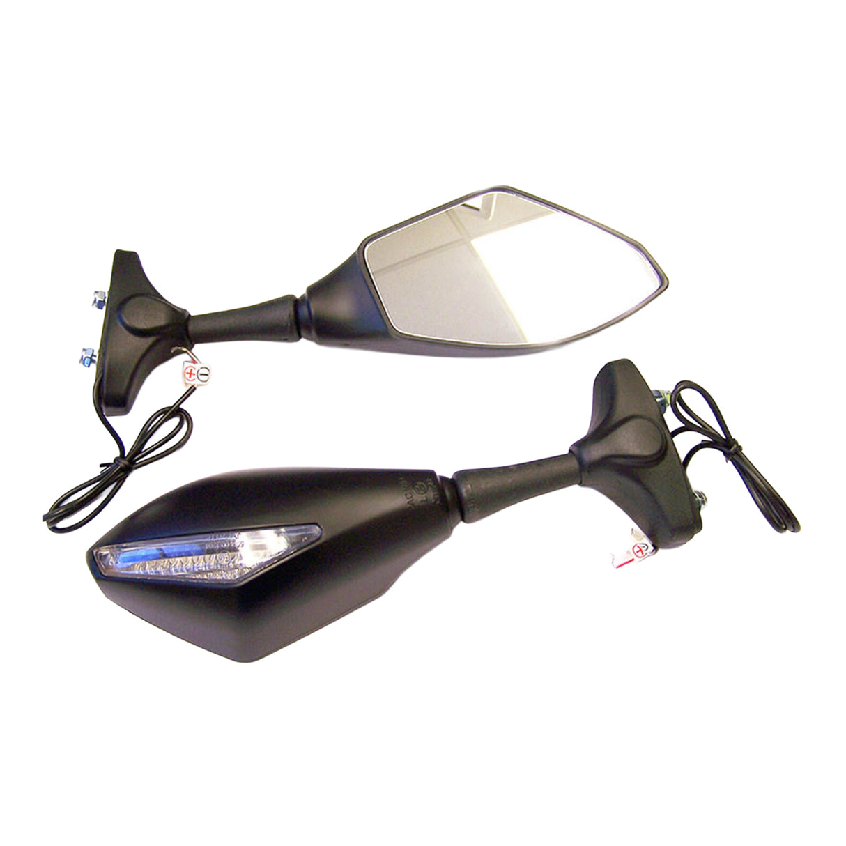 Whites Mirror Universal Fairing Mount with LED (Pair)