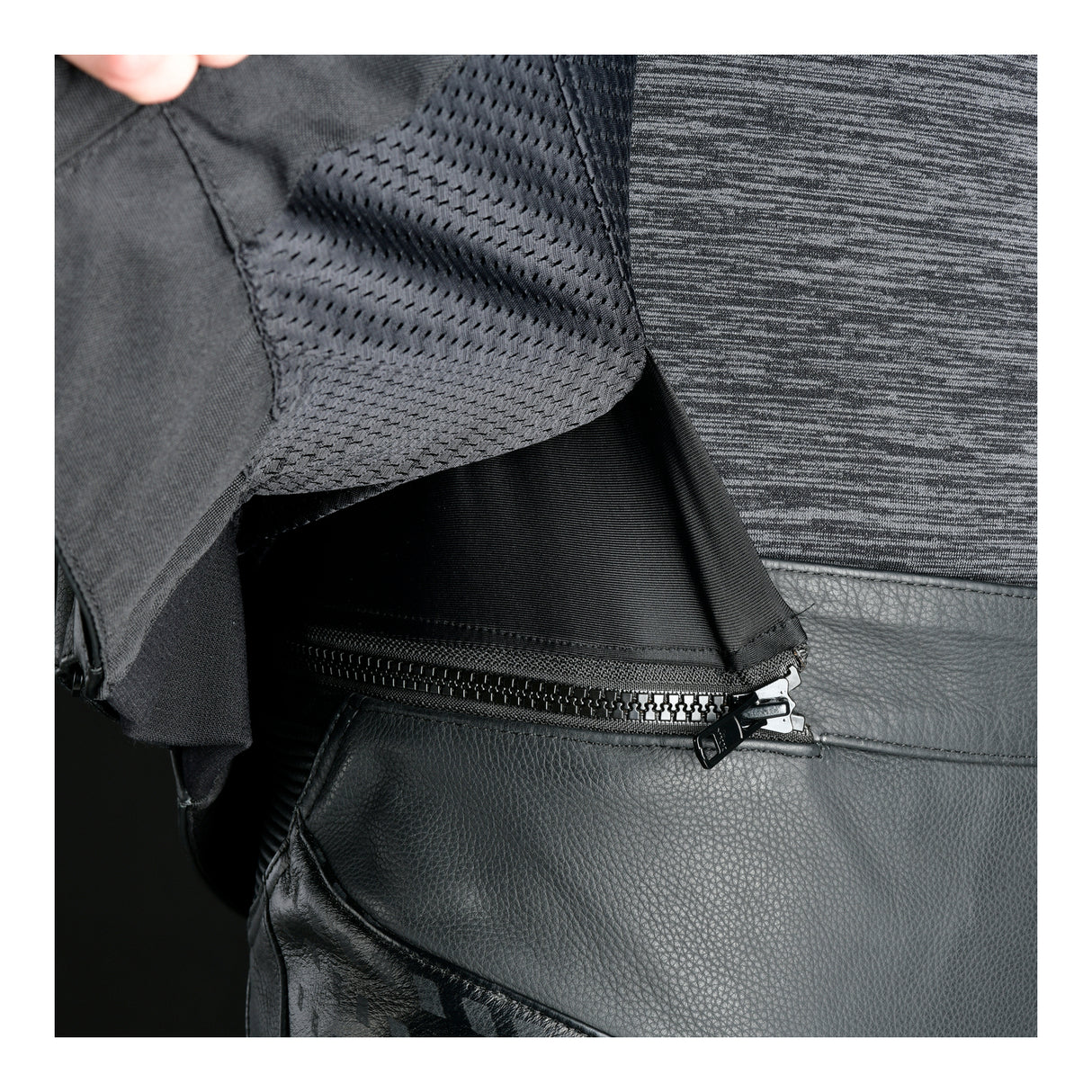 Oxford Nexus 1.0 Leather Men's Jacket - Stealth Black