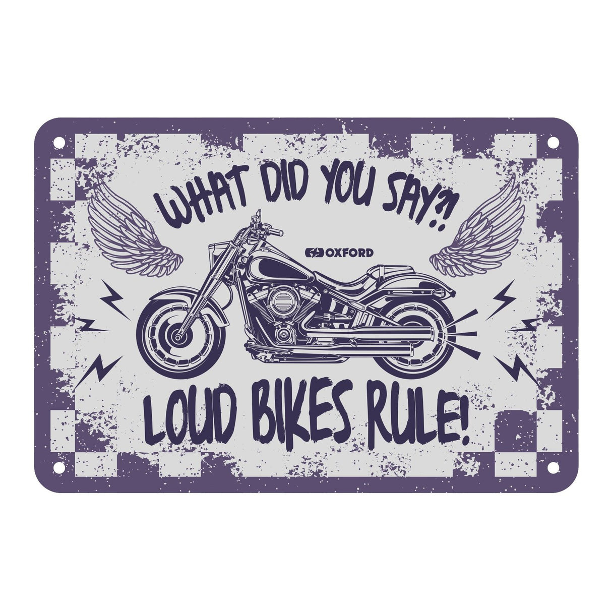 Oxford Garage Metal Sign: What Did You Say