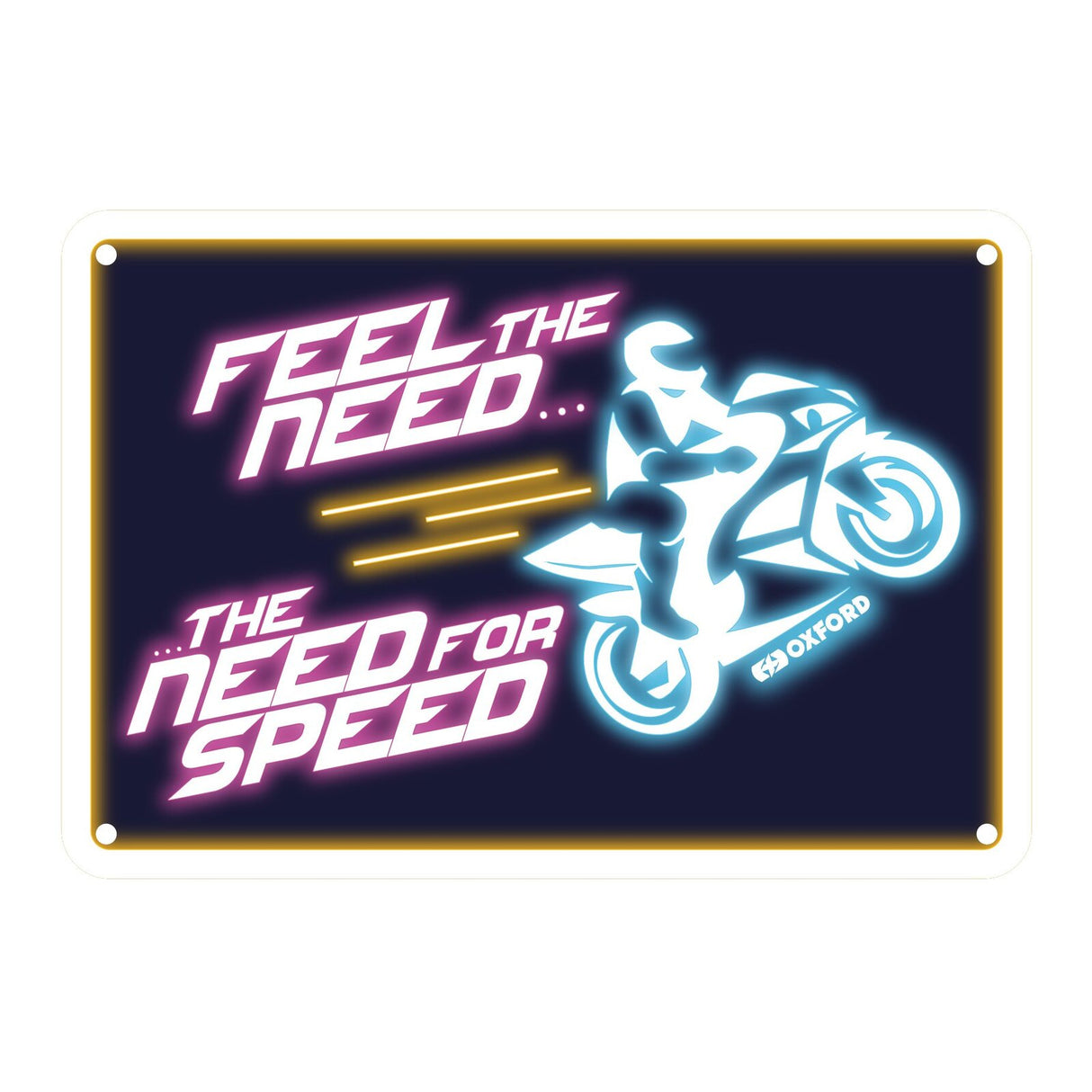 Oxford Garage Metal Sign: Feel The Need … The Need For Speed