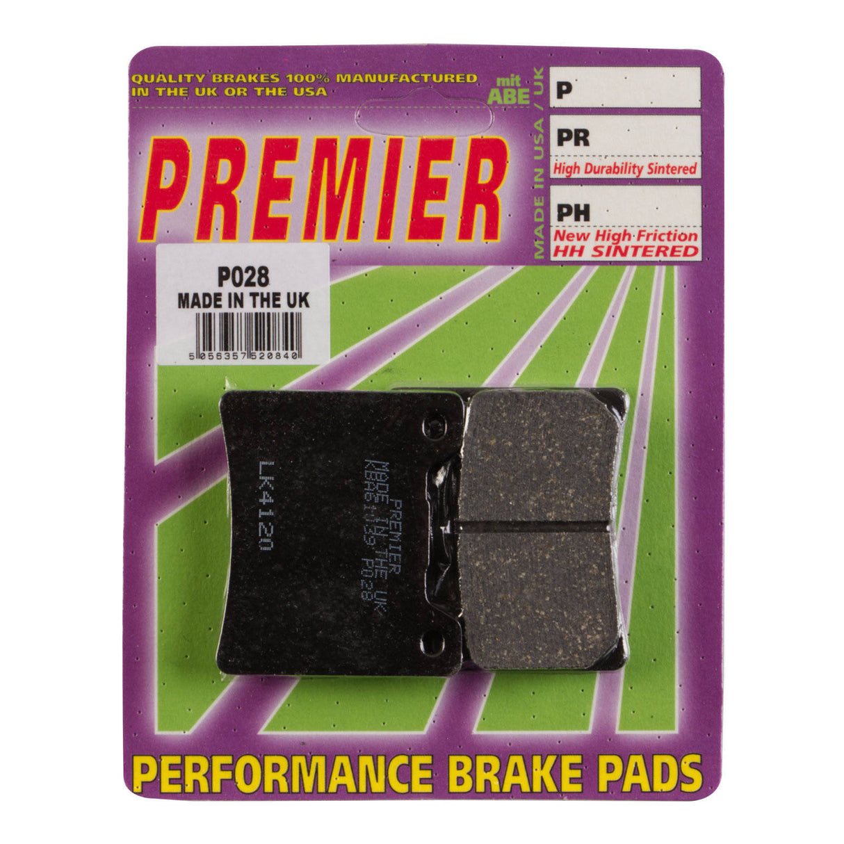Premier Brake Pads - P Organic Standard