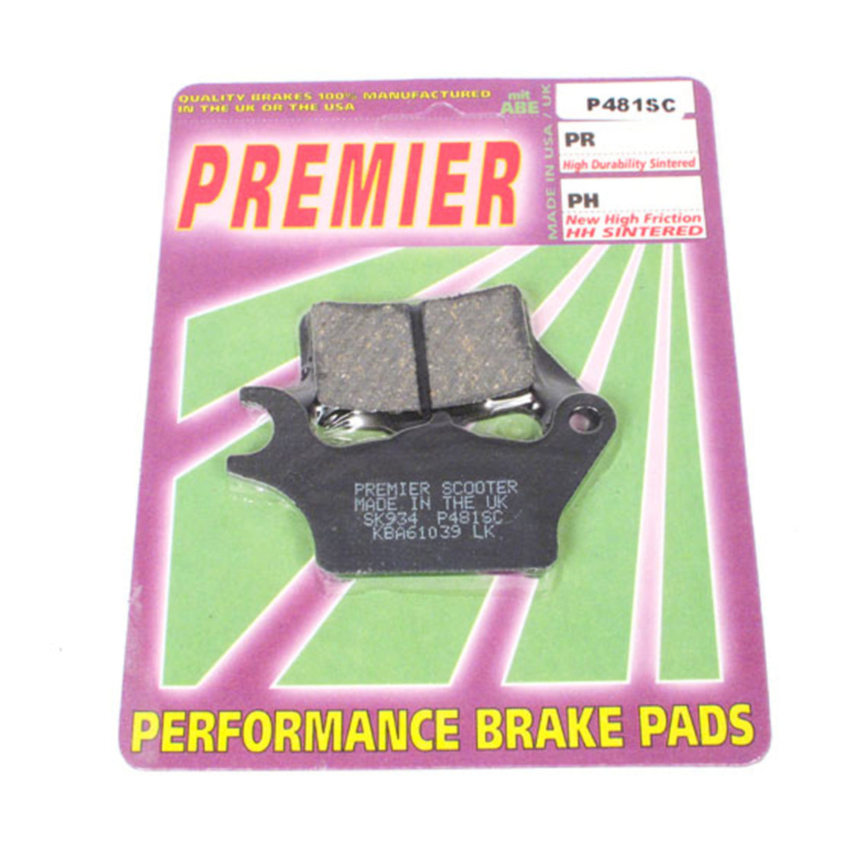 Premier Brake Pads - P-SC Organic Scooter