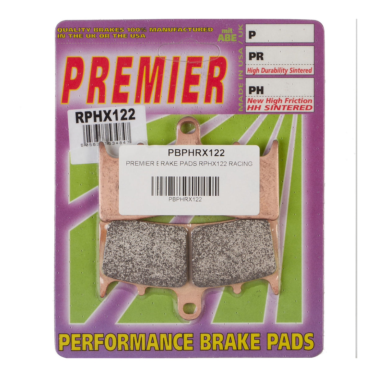 Premier Brake Pads - RPHX Sintered Racing Only