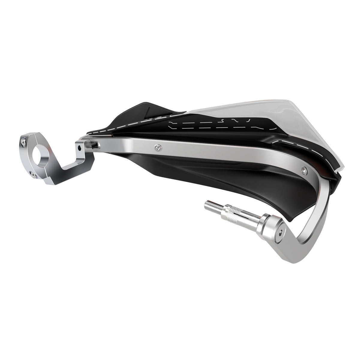 Polisport Trail Blazer Handguard with Metal Bar - Black / White