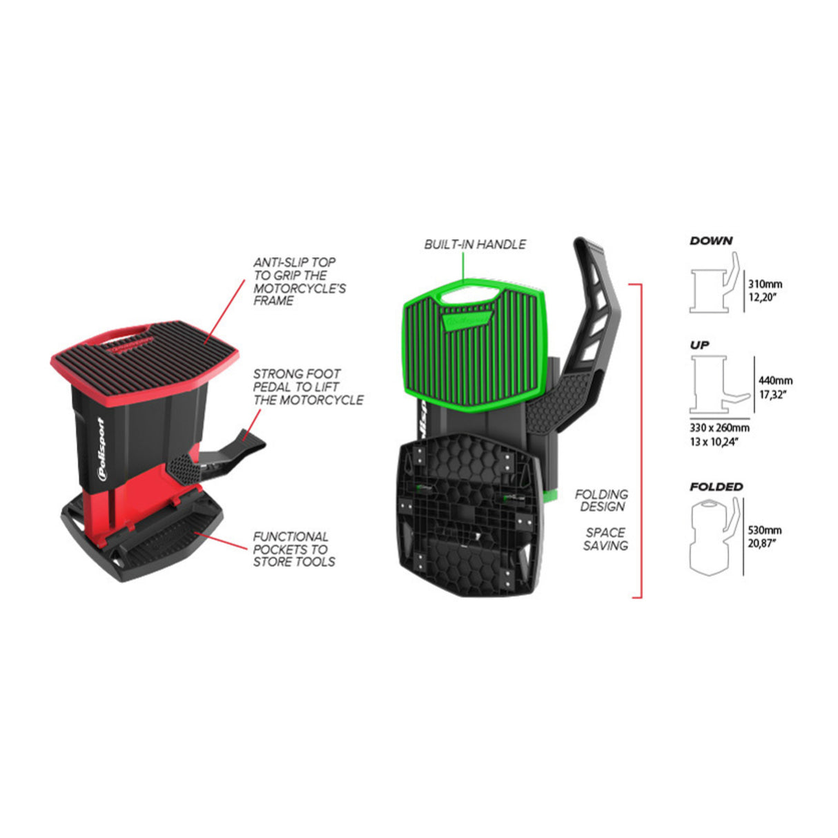 Polisport Bike Lift Stand - 05 Green