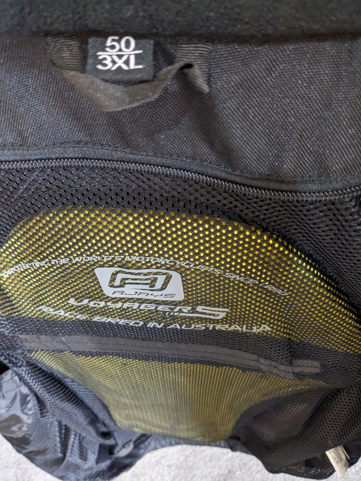 Nearly New RJAYS VOYAGER V Jacket Black - WP Touring - 3XL