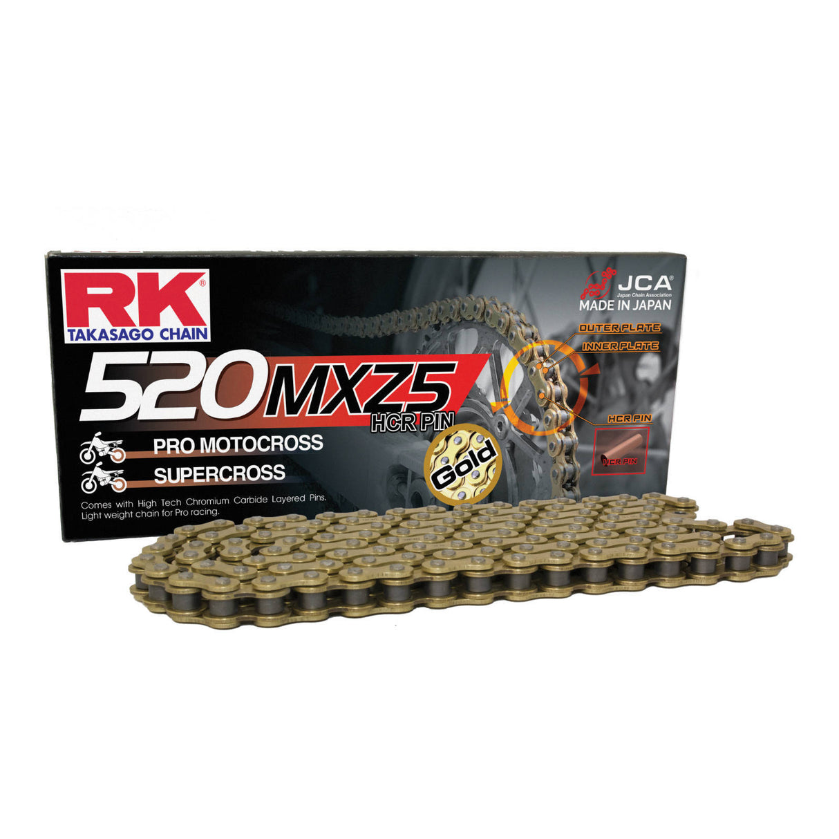 RK 520MXZ5 Chain - Gold