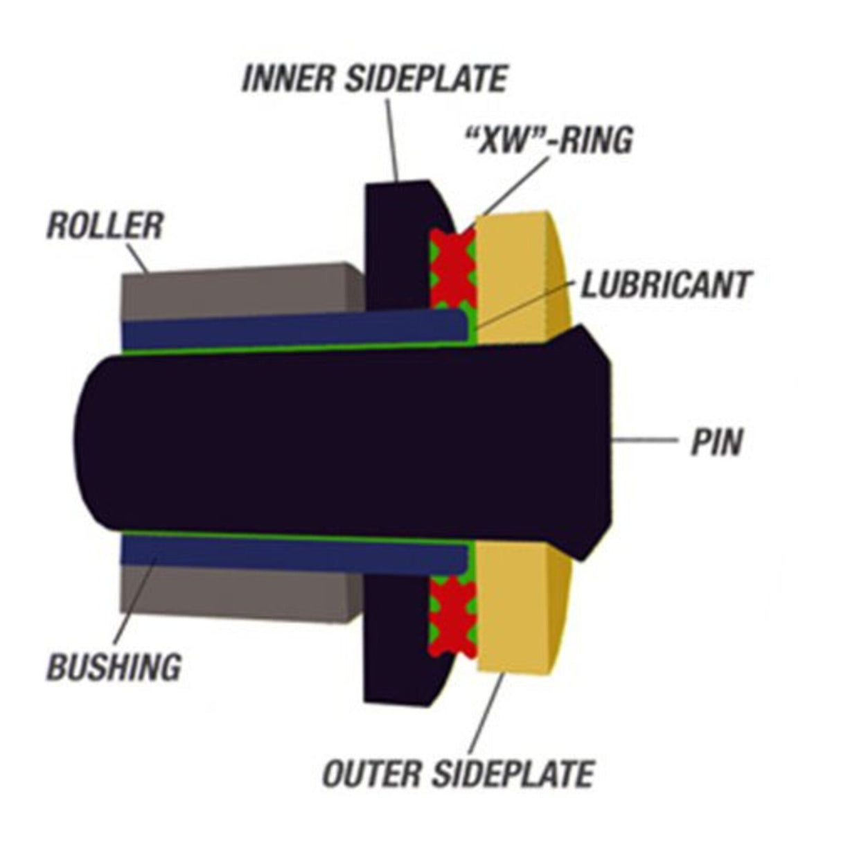 RK 530ZXW XW-Ring Chain Hypersports - Gold