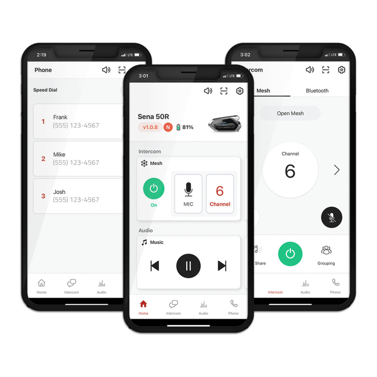 Sena 50R Low Profile Comm System with Sound by Harman Kardon (Single)