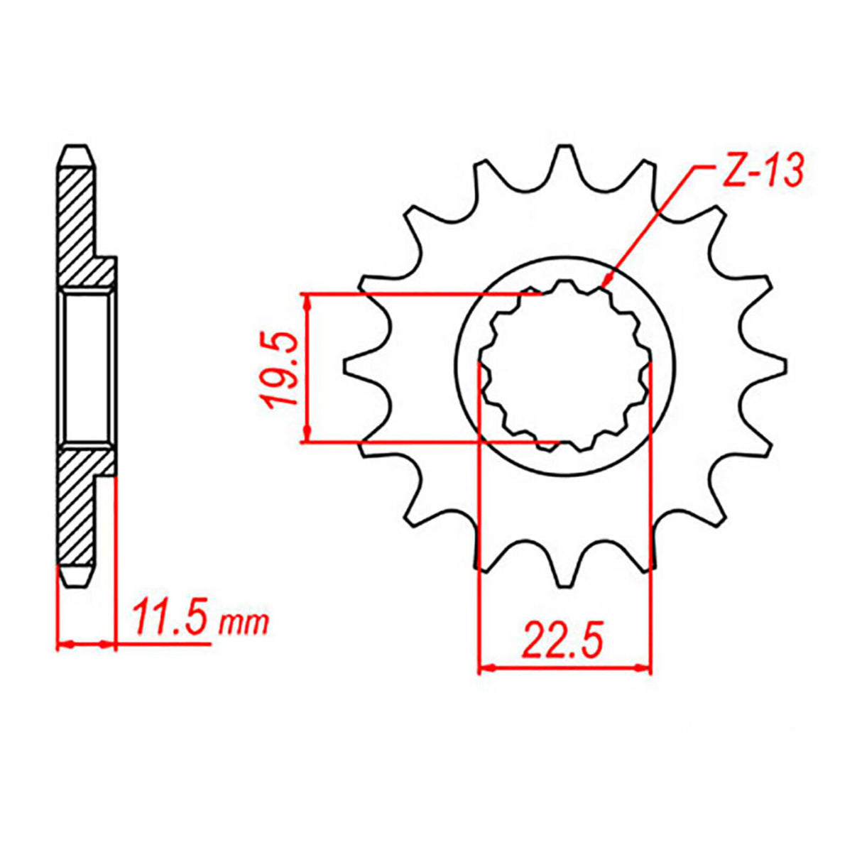 Sprocket Kit Suzuki DRZ125 / Kawasaki KLX125 Big Wheel - 428H 14/57
