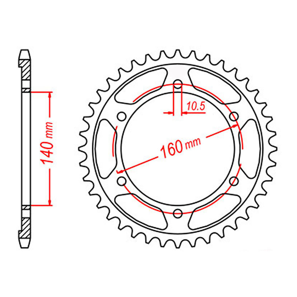Sprocket Kit Kawasaki ZZR1100 '98 Gold - GB530ZXW 17/44