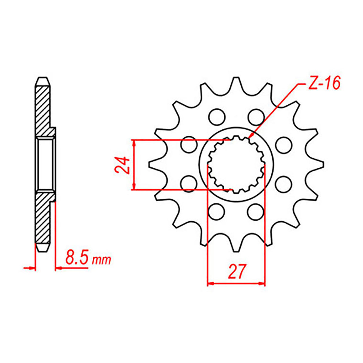 MTX 1423 Steel Front Sprocket #520