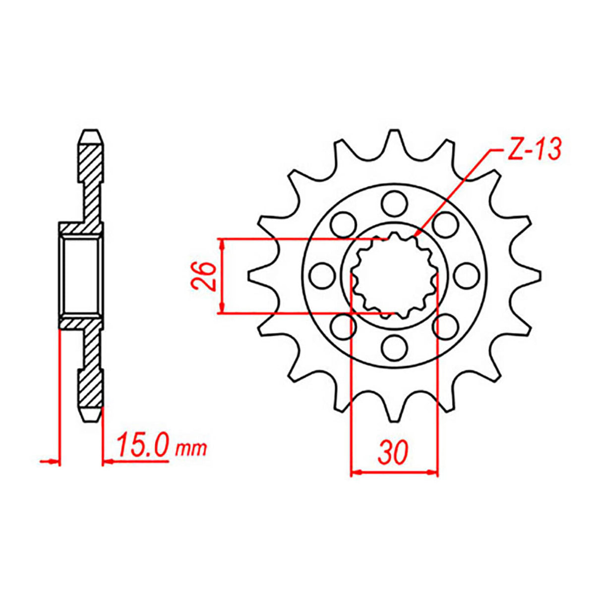 MTX 404 Steel Front Sprocket #525
