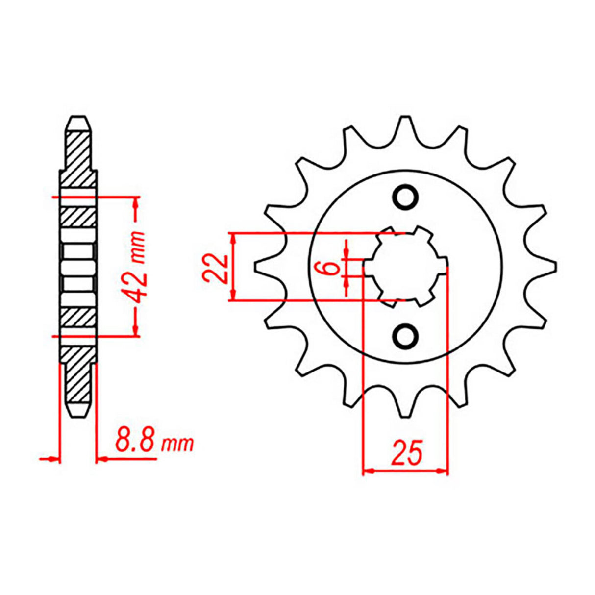 MTX 276 Steel Front Sprocket #520