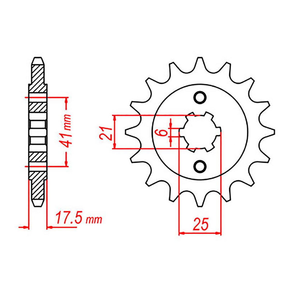 MTX 294 Steel Front Sprocket #525