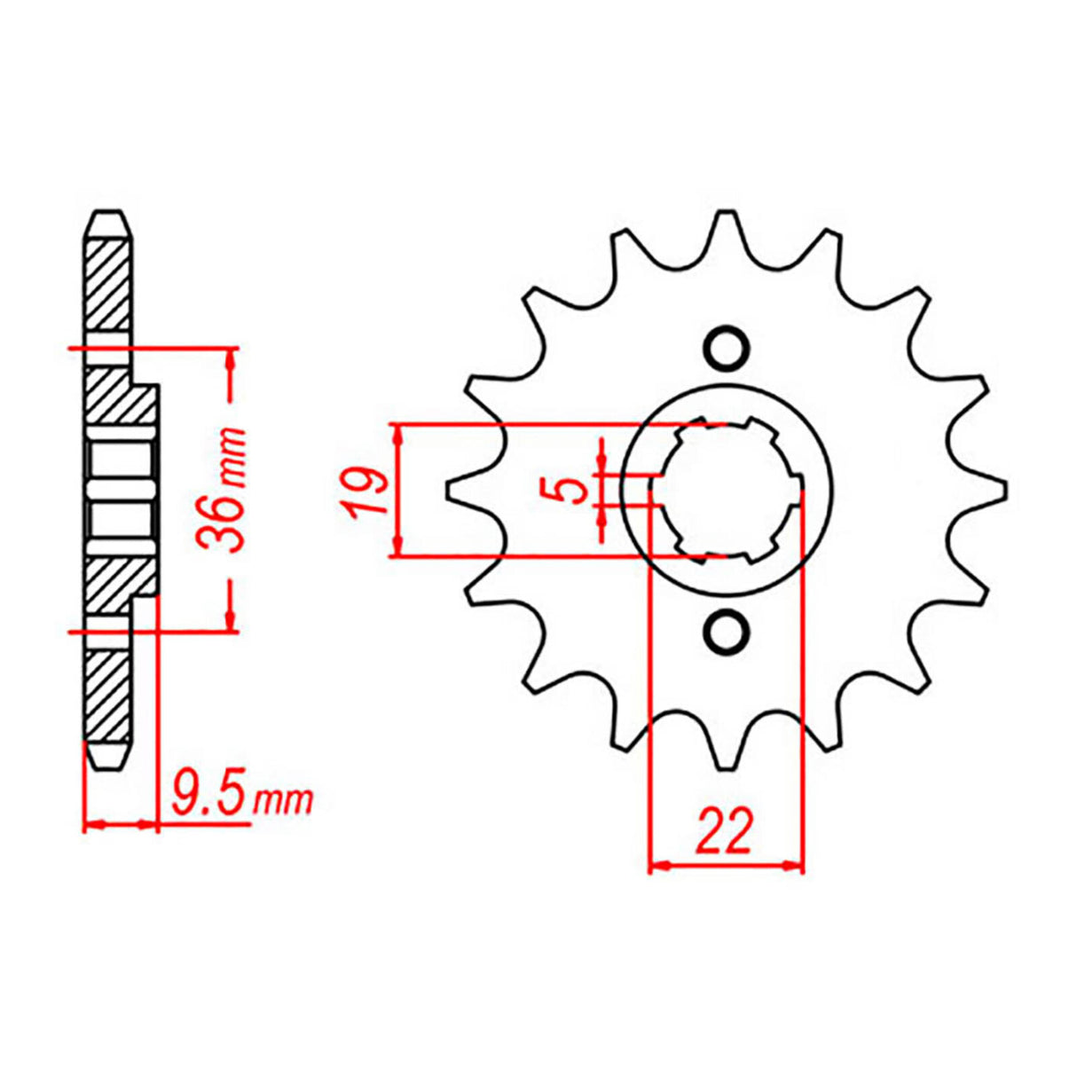 MTX 337 Steel Front Sprocket #520