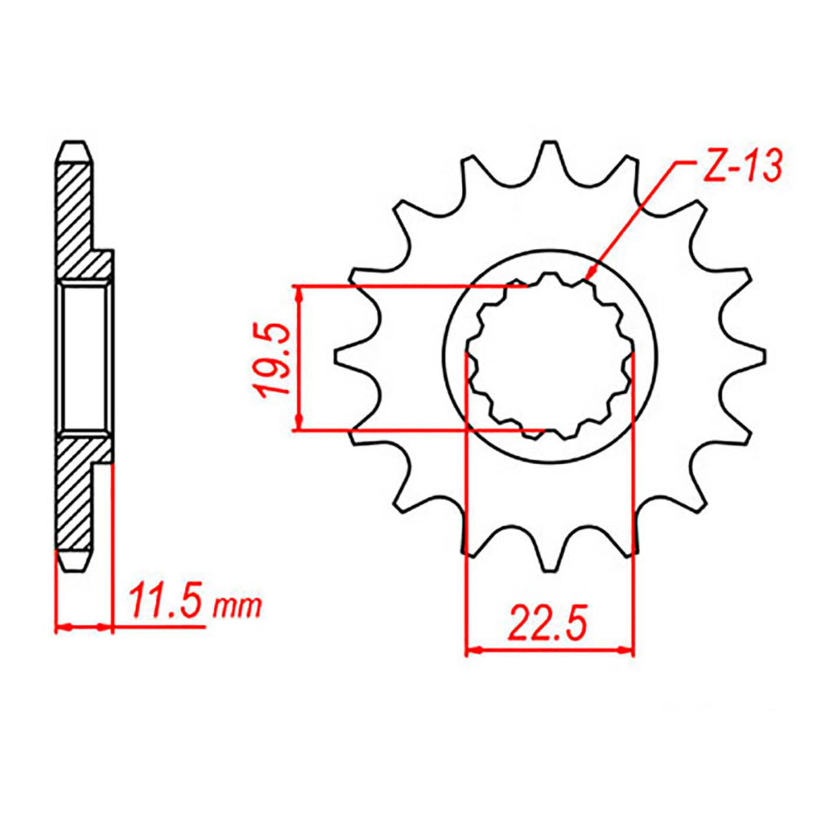 MTX 409 Steel Front Sprocket #428
