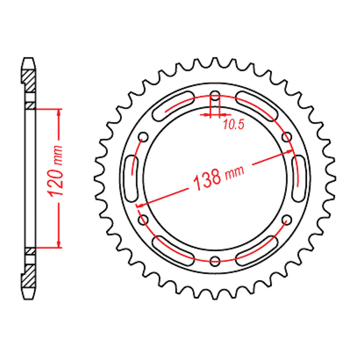 MTX 1220 Steel Rear Sprocket #520