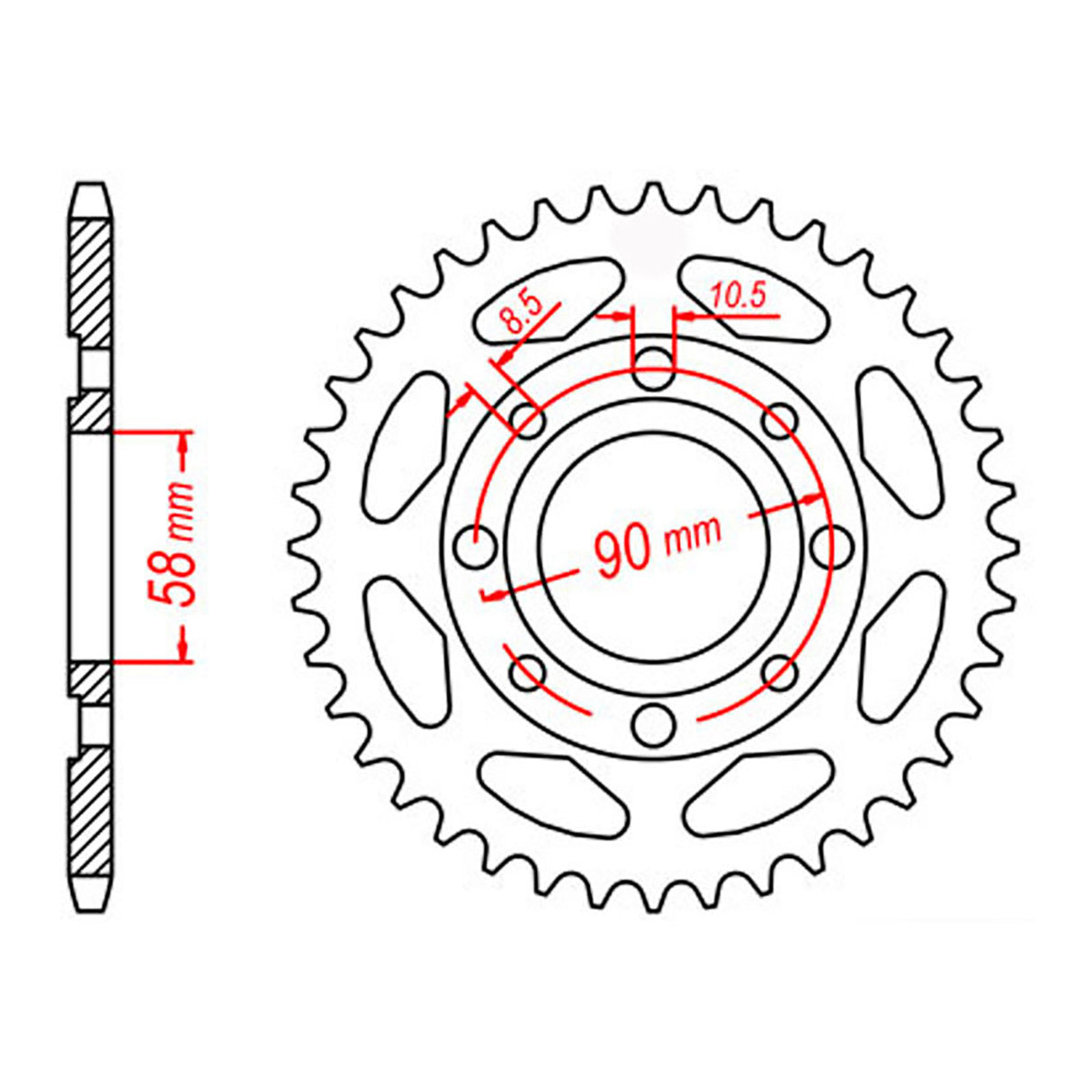 MTX 269 Steel Rear Sprocket #428