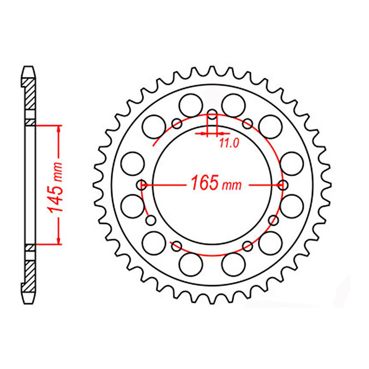 MTX 298 Steel Rear Sprocket #530