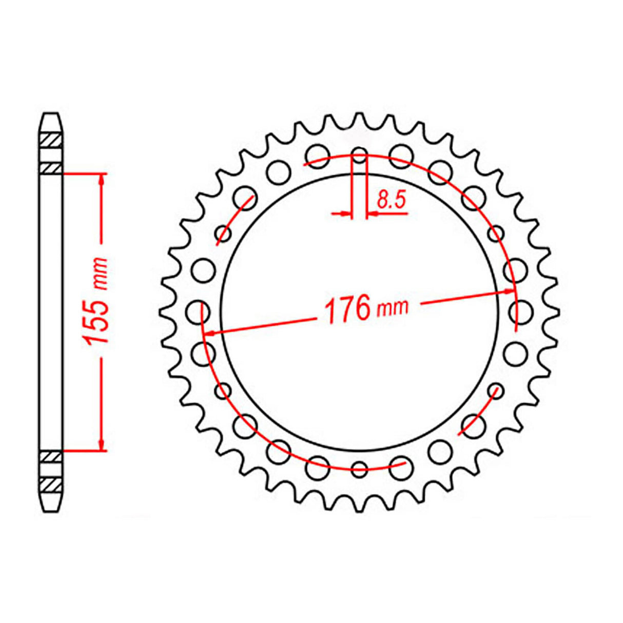 MTX 2011 Steel Rear Sprocket #530