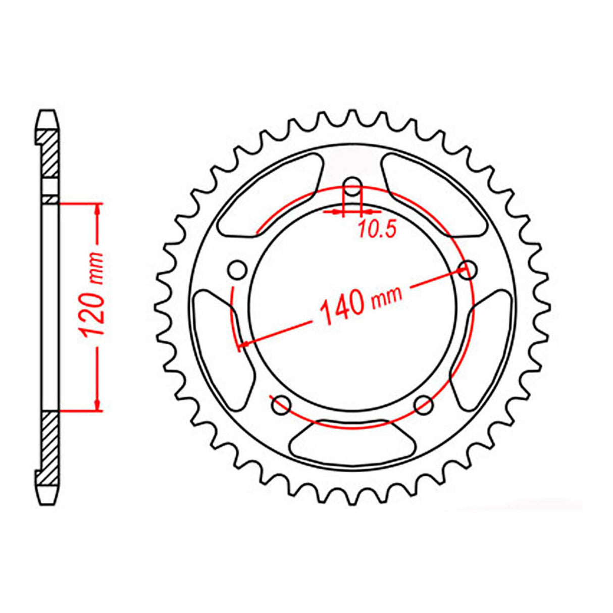 MTX 1800 Steel Rear Sprocket #530