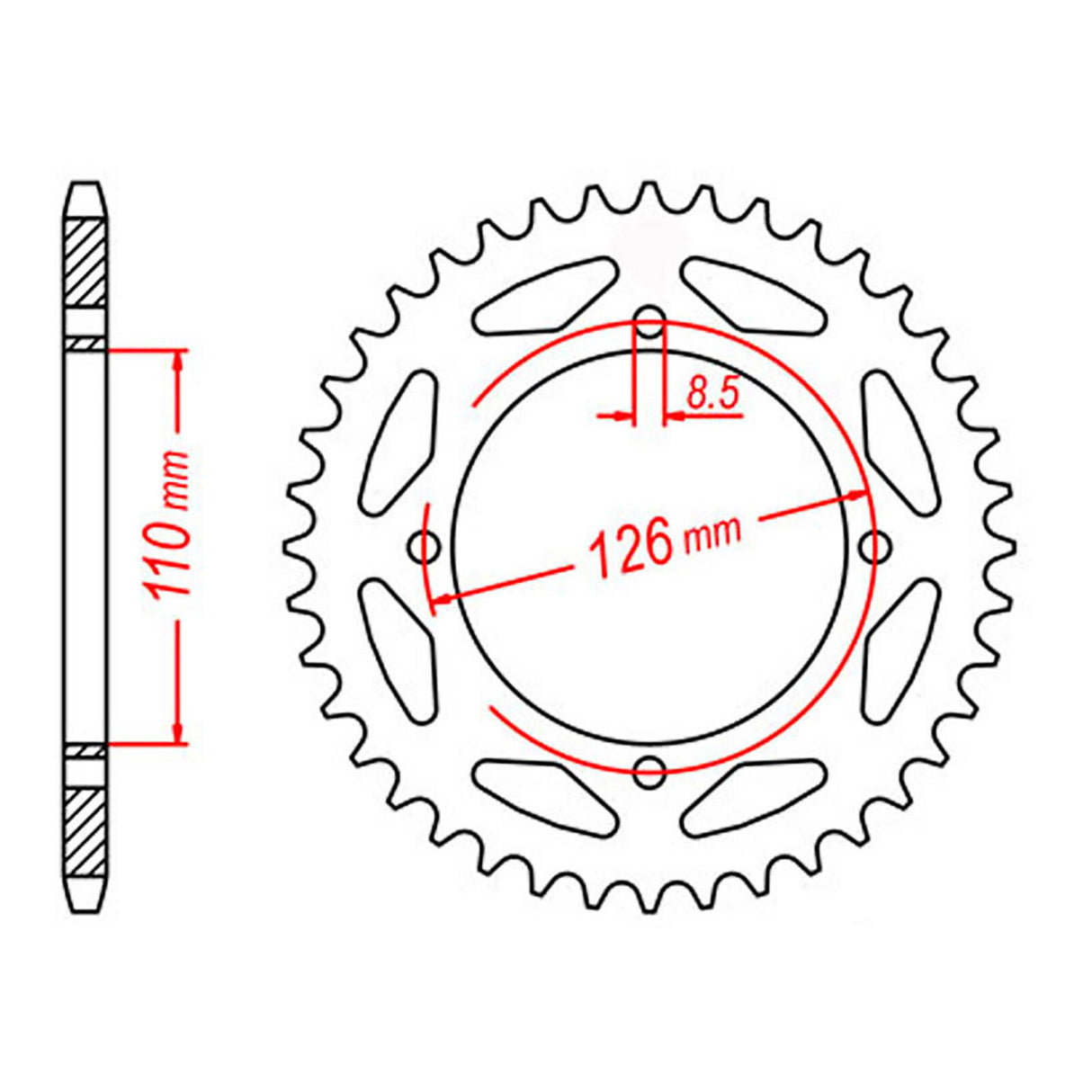 MTX 1465 Steel Rear Sprocket #420