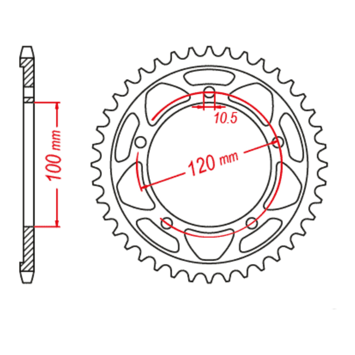 MTX 713 Steel Rear Sprocket #525